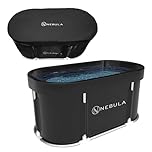 Nebula Cold Plunge Tub for Ice Bath Therapy with Secure Lid 400L Capacity - Oval Durable Portable Bath for Cold Water Therapy - Premium Inflatable Bath Tub Adult
