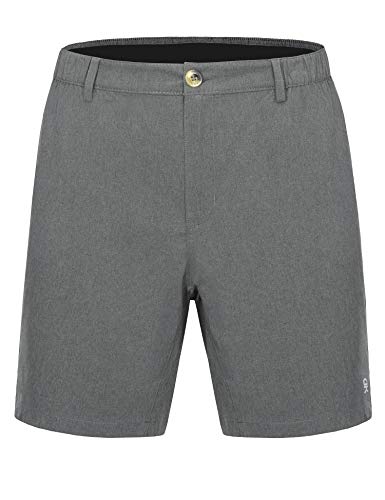 Little Donkey Andy Men s Bermuda 9 Inch Lightweight Quick Dry Stretch Shorts Golf Walking Carbon Heather L