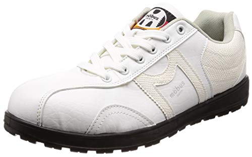 ［モーブス］ セーフティスニーカー、一般作業用 耐油 耐久性 鋼鉄先芯 JSAA規格 ホワイト 28 cm 3E