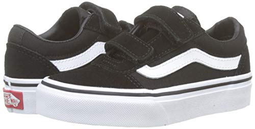 Vans Ward V Suede, Baskets Mixte Enfant Noir (Suede/Canvas/Black/White) 31.5 EU