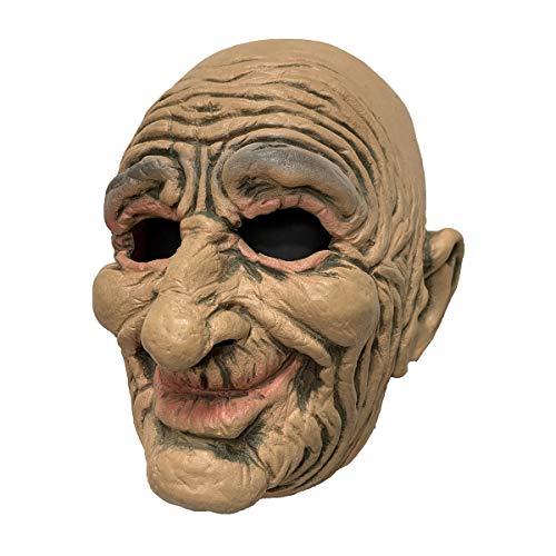 Zhongcai OMASK Old Man Mask Realistic Halloween Latex Grandparents Wrinkle Face Fancy Dress Masks (Female) Yellow thumb #2