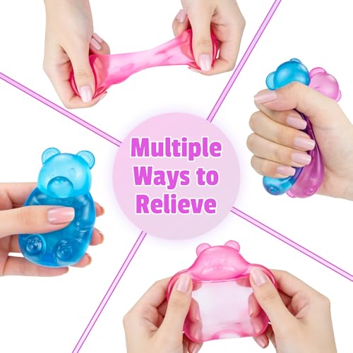3Pcs Gummy Bear Toys,Stress Bear Squishy Balls,Sugar Filled Squishy Toys,Anxiety Relief & Focus Toy, Anxiety Relief Toys for Office & Party Favors, Christmas Halloween Easter Gifts - Image 4