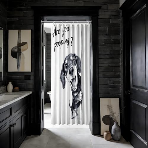 puuiui Small Stall Shower Curtain Rv Cute Dog, 36 x 72 Inchs