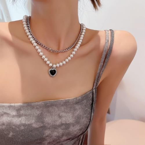 Image of NEWITIN 45 Pieces Silver Jewelry Set for Women Party Costume Punk Jewelry Set Goth Grunge Y2k Accessories Vintage Gothic Necklaces Bracelets Earrings Rings for Women Men