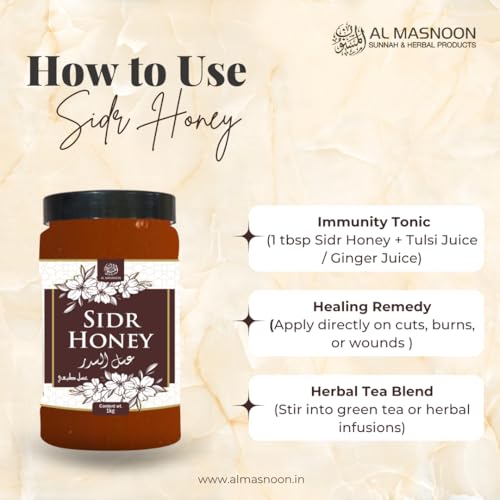 AL MASNOON Sidr Honey 1kg Pure & Natural Wild Beri Honey miniatura 4