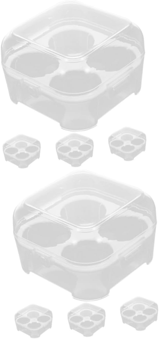 Generic 8pcs Egg Dispenser Carriers Egg Baskets Containers Fridge Can Organizer Holder for Fridge Compact Design for Storage Space