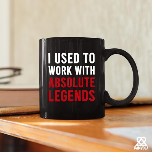 Image of Panvola I Used To Work With Absolute Legend Coworker Gifts Retirement New Job Goodbye Retired Colleague Ceramic Coffee Mug (11 oz, Black)
