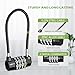 KeeKit 4 Digit Combination Padlock, Resettable Padlock with Steel Cable Rope, Waterproof Lengthened Gym Lock for School, Employee, Gym, Sports Locker, Gate, Case, Toolbox - 2 Pack