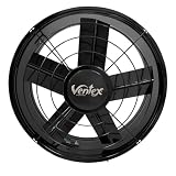 Exaustor Industrial Axial Ventex 40cm Bivolt Alta Vazão 4200 m3/h Hélice Metálica 6 Pás para Cozinha Oficina Galpão