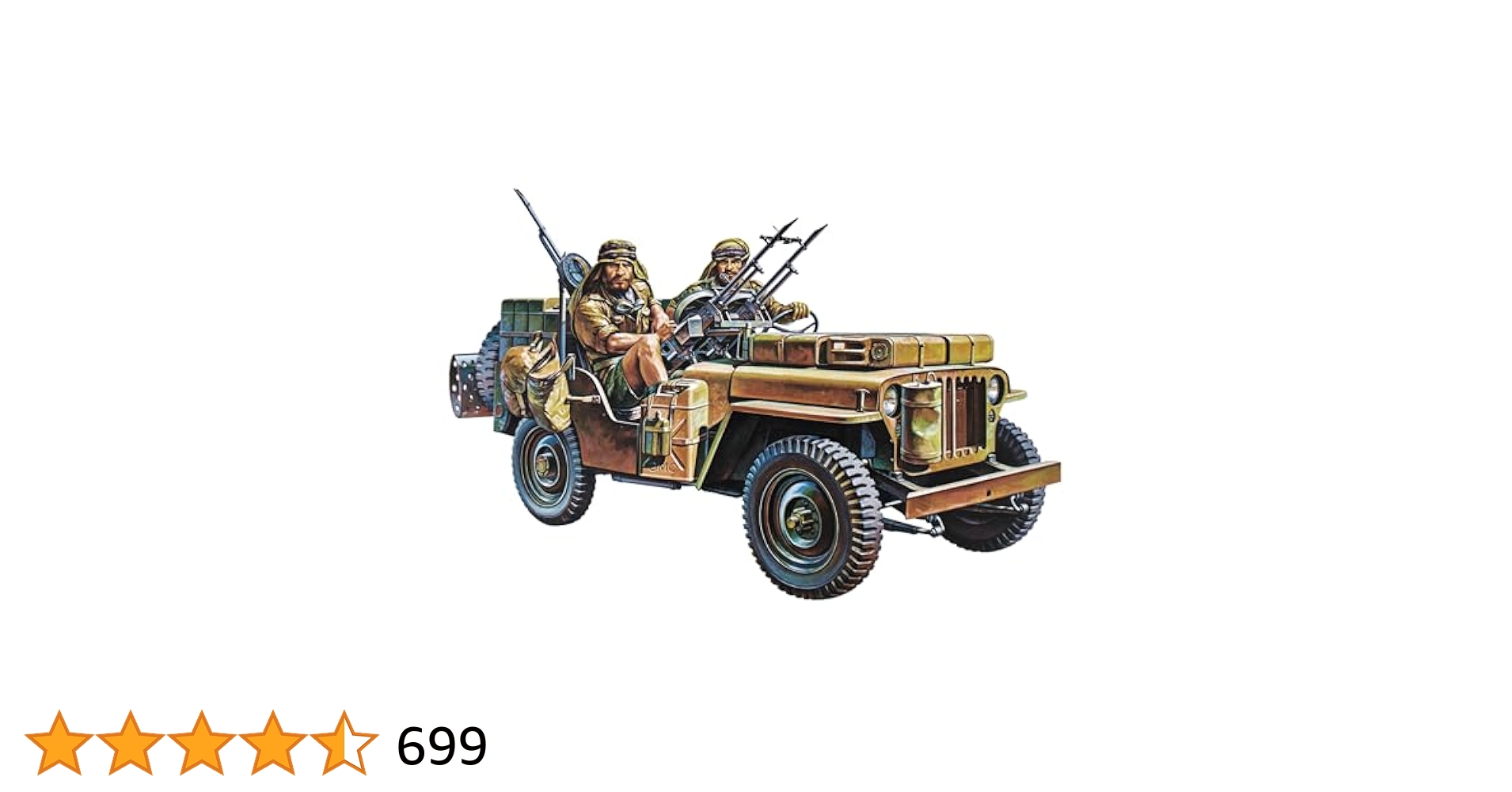 1/35 イギリス軍デビットスターリング中佐率いるSASジープ チーム 1/35 イギリス軍デビットスターリング中佐率いるSASジープ