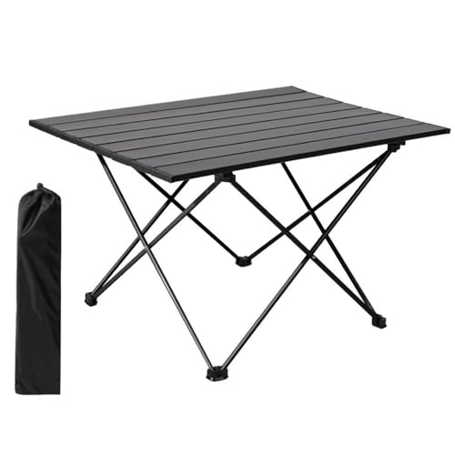 MOMENT Outdoor Camping Table Picnic Folding Table Aluminum Portable Camping Picnic Table with Carry Bag for Cooking Beach Hiking Fishing Party BBQ