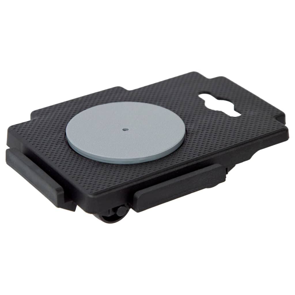 Carrello di trasporto con 8 ruote in polipropilene, 12 pezzi, nero, 14 x 10,5 x 2,5 cm, portata 150 kg, ideale per mobili, cassette, traslochi, officina, magazzino, casa
