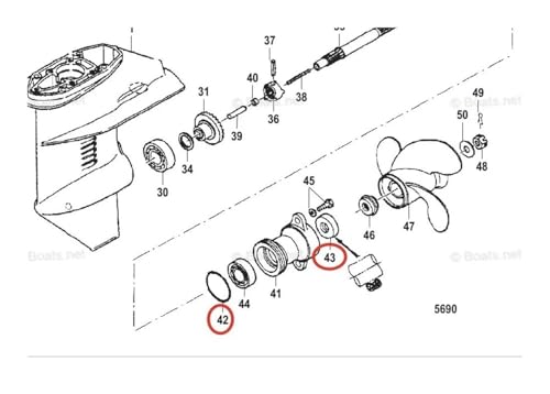 Kit joints étanchéité Mercury Marine 8hp 9.9hp de précision - 2