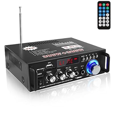 Etlephe Amplificador Audio HiFi 600W con Bluetooth 5.0, 12V 220V 2 Canales, Pantalla LCD, Alta Fidelidad, Radio FM Portátil, SD Card/USB Input, para Hogar o Coche | Ya disponible en tu tienda friki favorita! En mundofriki.es!