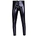 Produktbild iEFiEL Herren Strumpfhosen Wetlook Glanz Lack-Optik schwarz Leggings Enge Hosen Unterwäsche Pants Schwarz M