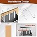 2 Packs 5-Tier Over the Door Organizer with 10 Side Mesh Pockets, 48 lbs Load Capacity, 3 Hooks Design, Hanging Storage Organizer with Clear Windows for Bathroom, Bedroom, Nursery, Kitchen-Grey