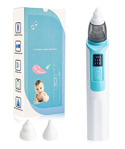 Image of Baby Nasal Aspirator, Baby Nose Sucker, Electric Nose Suction for Baby, Rechargeable Baby Nose Cleaner with 2 Size of Nozzles 1 Clip for Newborns and Toddlers
