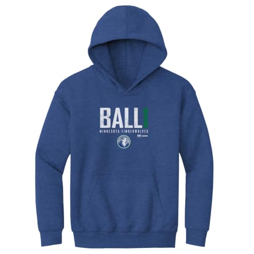 500 LEVEL NBA LaMelo Ball Minnesota Timberwolves Elite Kids Youth Hoodie (Heather Royal, XL)