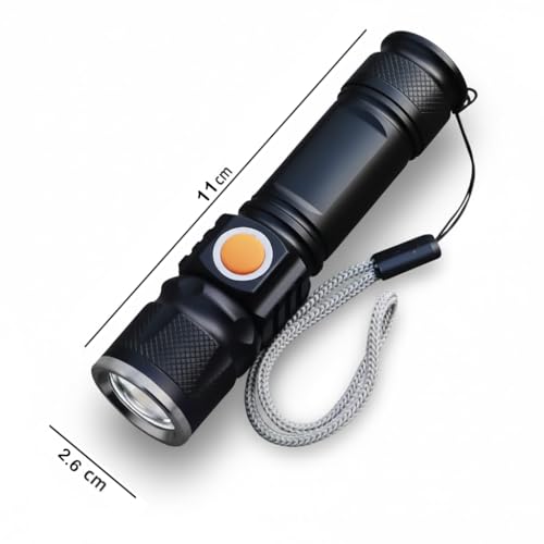 Image of GlowBase Aluminum Alloy Metal Rechargeable Telescoping Zoom LED Ultraviolet Torch with 395 NM, Black Light UV for Dog Urine Detection, Fluorescent Detection, and Resin Curing