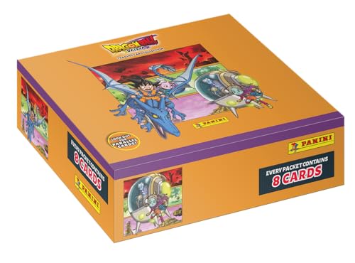 Panini Dragon Ball DAIMA Trading Cards - Scatola da 18 buste (8 carte) + 1 biglietto edizione limitata