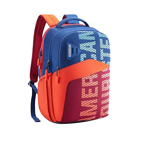 Image of American Tourister Sest+ Polyester 2 Compartment Unisex Backpack (Blue,Frsz) (Free Size)