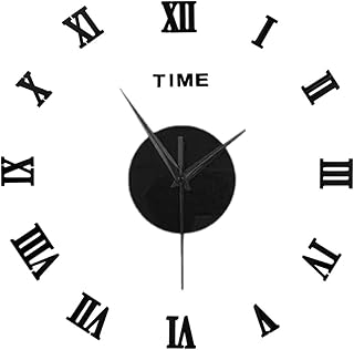 3D Wall Clocks DIY Wall Clock 40-50 cm 3D Sticker Wall Clock Roman Numerals Wall Clock Modern Wall Clock Decoration Clocks DIY Mute Modern Clock Wall Sticker for Living Room Bedroom Decorative Item