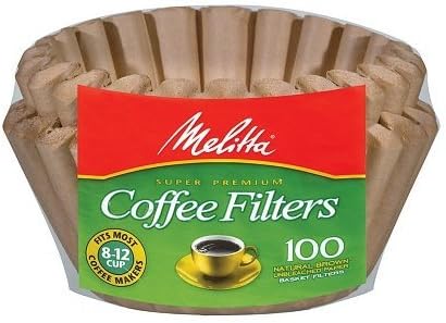 Melitta Filtros de café de cesta, marrón natural, 8-12 tazas 100.0ea - paquete de 1