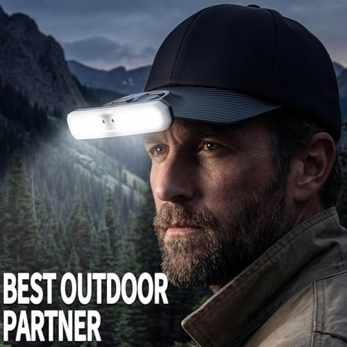 Gorra LED de béisbol contra la oscuridad linterna frontal recargable para camping 2