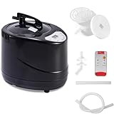 Sonaricus 3L Sauna Steamer Machine for Home Sauna Tent, 1200W Fast Heating Steam Generator with Remote, Stainless Steel Pot Replacement for Personal Spa, Portable Body Detox (Black)