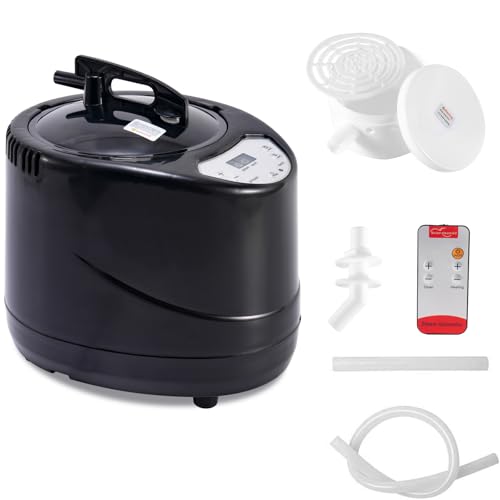 Sonaricus 3L Sauna Steamer Machine for Home Sauna Tent, 1200W Fast Heating Steam Generator with Remote, Stainless Steel Pot Replacement for Personal Spa, Portable Body Detox (Black)