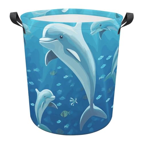 Panier à linge pliable imperméable dauphin bac de rangement transportable - 2