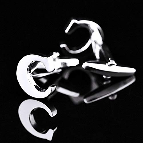 Manicotos para Hombre KnBoB Letra C Plateados miniatura 3
