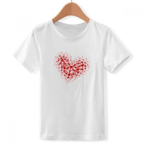 T-shirt atomique rouge col rond blanc de qualité supérieure pour garçon