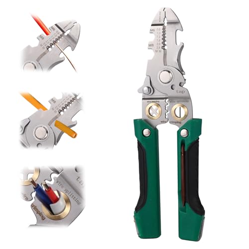 Lyreh 21 in 1 Wire Strippers, Multifunctional Electrical Wire Stripper Crimper Pliers with Electricity Measurement Professional Electrician Cable Tool for Cutting, Stripping, Crimping