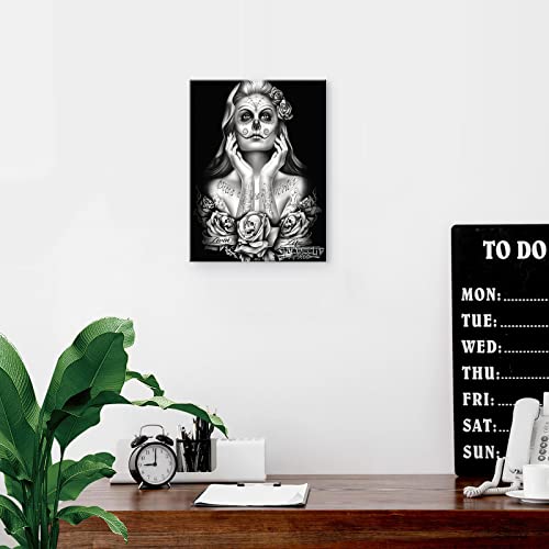 Tonzom Canvas Wall Art Black And White Artwork Prints For Living Room Wall Art Picture Gift Home Decoration Canvas Print Hd Printed Framed Ready To Hang （ Skull Women Abstract Painting #TOP5