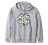 Regalo irlandés de trébol con estampado de leopardo para el Sudadera con Capucha