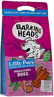 Barking Heads Dry Dog Food for Small Breeds - Doggylicious Duck - 100% Natural Free-Run Duck with Hypoallergenic Ingredients, Grain-Free Recipe, 1.5 kg