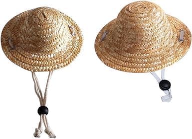 1Pc Novelty Summer Adjustable Pet Dog Outdoor Straw Hat Puppy Sma...