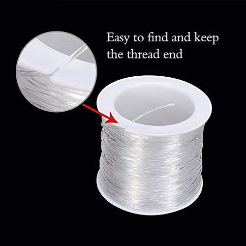 Image of Beadsnfashion 100M Elastic Thread for Jewellery Making (0.70 mm) - Clear Elastic String for Jewellery Making, Strong Stretch Cord for Beading & Crafts