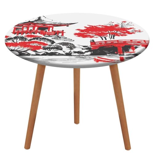 MZGFAQ Pavilion Round Table Cloth Waterproof Circular Table Cover For Picnic Patio Outdoor