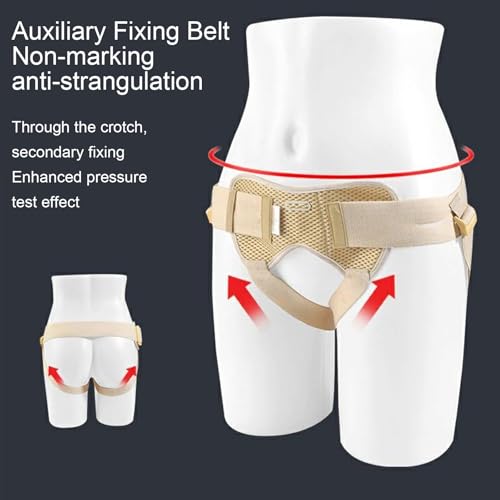 Faja para Hernia para Hombres y Mujeres, Soporte Inguinal Ajustable, Khaki S miniatura 3