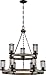 Quoizel MCY5030MBK McCrady Industrial Farmhouse 2-Tiers Chandelier, 9-Light 900 Watts, Matte Black