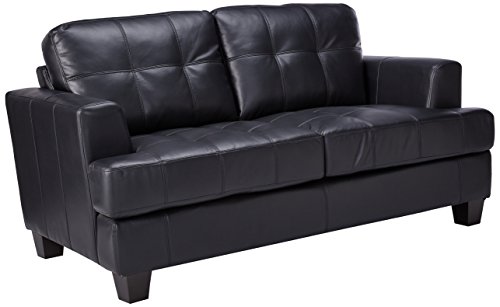Coaster Home Furnishings Samuel Loveseat Black Performance Faux Leather Polyurethane Cappuccino Brown #TOP13