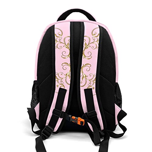 Pink African Girl Ballet Dance Backpack Name Casual Bag Daypack for Women Men Camping Hiking3