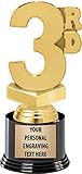 Crown Awards 3rd Place Trophies with Custom Engraving, 7.25