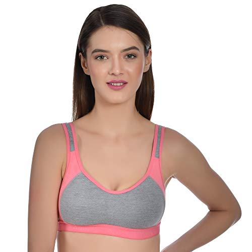 Image of Aimly Women's Cotton Non-Padded Wire Free Full Coverage Bra Pink, Dark, Pink, Maroon Size: 34