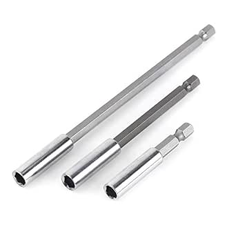 Rallonges Flexibles Pour Perceuse FineGood - Lot De 4, Longueurs 20-30 Cm, Tige Hexagonale 6.35mm