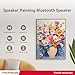 THOMSON Wireless Bluetooth Speakers with Art Painting Decoration,Ceiling Wall Mounted,Built-in Battery Wall Speakers, Remote Control,Suitable for Bedroom, Office, Living Room, Hotel, Restaurant