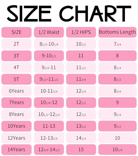 Image of QBK Girls' Swimming Bottom Suit Swim Brief UPF50+ Rash Guard Swimsuit Sun Protection Quick Dry (2t-14Years)