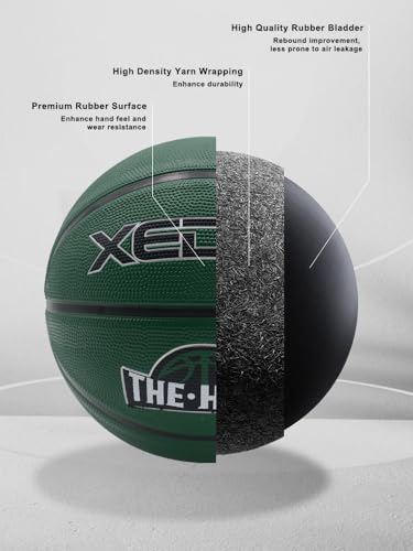 Balón de baloncesto de goma talla 7 XEDGE para interior y exterior 4